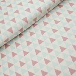 Bio Jacquardjersey - Stoffonkel - Dreiecke pastell