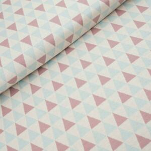 Bio Jacquardjersey - Stoffonkel - Dreiecke pastell