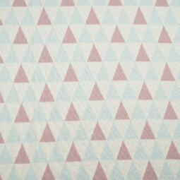 Bio Jacquardjersey - Stoffonkel - Dreiecke pastell – Bild 2