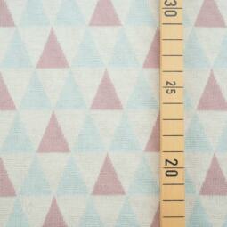 Bio Jacquardjersey - Stoffonkel - Dreiecke pastell – Bild 3