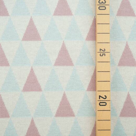 Bio Jacquardjersey - Stoffonkel - Dreiecke pastell