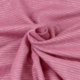 Wolle/Hanf Biojersey - Miniringel altrosa/rosa
