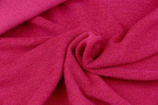 B-Ware: Bio Merino Wollfrottee - himbeerpink
