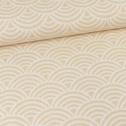 Bio Kuscheljacquard - Stoffonkel - Rainbow - macadamia