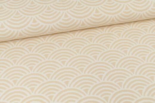 Bio Kuscheljacquard - Stoffonkel - Rainbow - macadamia