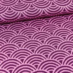 Bio Kuscheljacquard - Stoffonkel - Rainbow - pflaume
