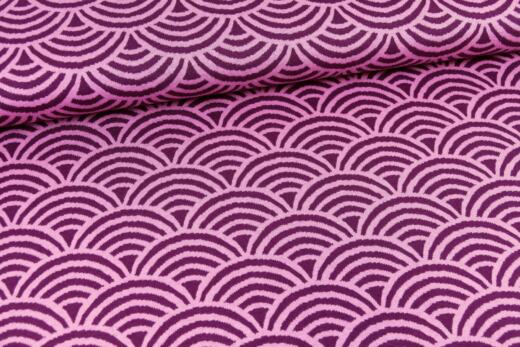 Bio Kuscheljacquard - Stoffonkel - Rainbow - pflaume