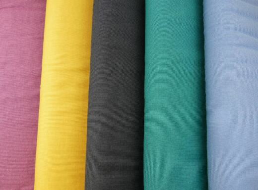 Bio Kuscheljacquard - Stoffonkel - Rippenmuster - koralle