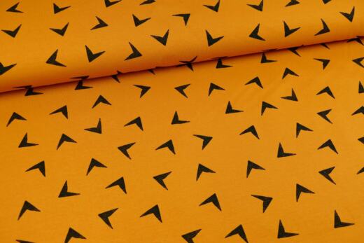 80cm Reststück: Biojersey - Bloome Copenhagen - Arrowhead burnt ochre