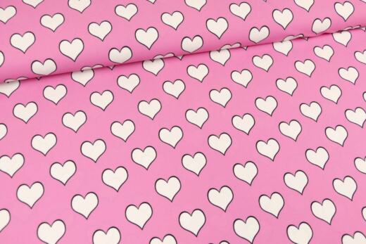 Bade-/Sportjersey - Hearts white on Milkshake