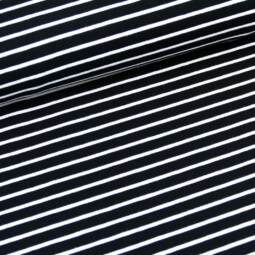 Biojersey - Tigerlilly Basic - klassische Streifen schwarz/weiß
