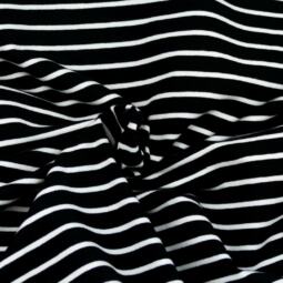 Biojersey - Tigerlilly - klassische Streifen schwarz/weiß – Bild 3