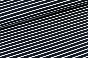 Biojersey - Tigerlilly - klassische Streifen schwarz/weiß