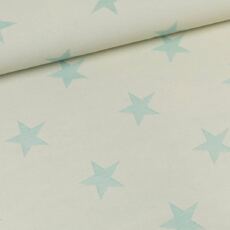Bio Jacquard (Baumwolle, Webstoff) - Amandine Cha - Große Sterne céramique (mint)