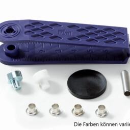 50 Stück Prym 4mm Ösen inkl. Werkzeug - brüniert dunkel (542 402) – Bild 2