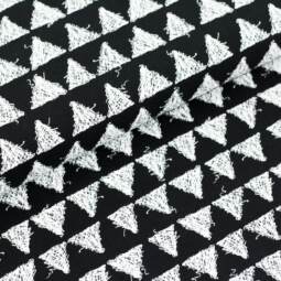 Biojersey - Stoffonkel - Triangles schwarz