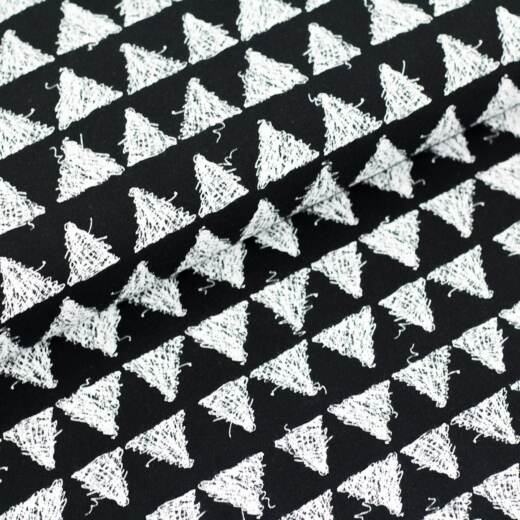Biojersey - Stoffonkel - Triangles schwarz