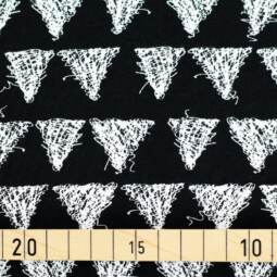 Biojersey - Stoffonkel - Triangles schwarz – Bild 3