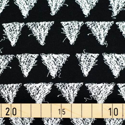 Biojersey - Stoffonkel - Triangles schwarz