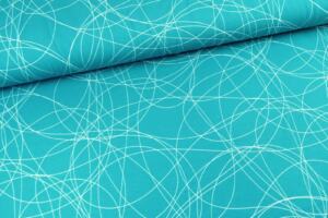 Biojersey - Tigerlilly - Looping Lines blue curacao
