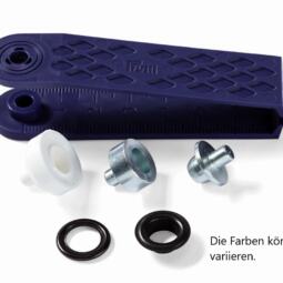 Prym 8mm Ösen mit Scheiben (inkl. Werkzeug) - silber (541 374) – Bild 2