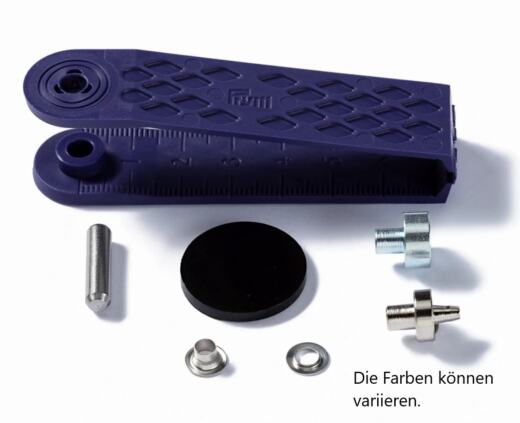 50 Prym 4mm Ösen mit Scheiben inkl. Werkzeug - goldfarbig (542 408)