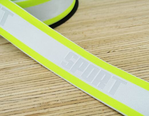 Gummiband 40mm - 3D-Design "SPORT neon" - (nur noch schwarz)