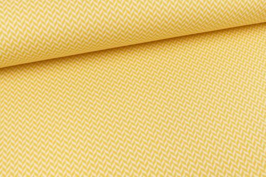 Bio Jacquardjersey - Tigerlilly - Fischgrät maisgelb