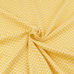 Bio Jacquardjersey - Tigerlilly - Fischgrät maisgelb – Bild 2