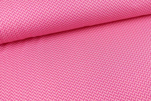 Bio Jacquardjersey - Tigerlilly - Fischgrät pink