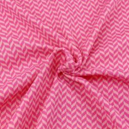 Bio Jacquardjersey - Tigerlilly - Fischgrät pink – Bild 2