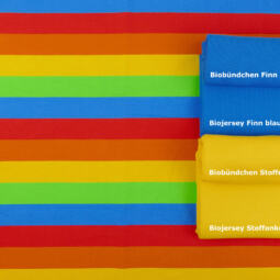 Biojersey - Tigerlilly - Blockstreifen kunterbunt – Bild 8