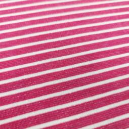 B-Ware A1: Bio Wolljersey (Interlock) - Wenderingel himbeerpink/naturweiß/lila – Bild 2
