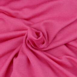 35cm Reststück: Bio Wolljersey (Interlock, sehr kuschelig) uni - himbeerpink