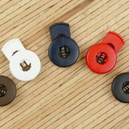2 Kordelstopper RUND für 6mm Kordeln