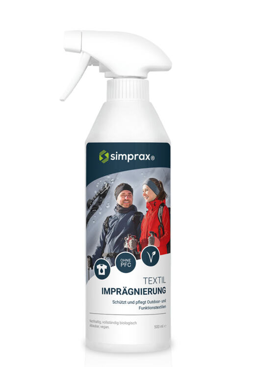 simprax® Textil Imprägnierung Spray-On - 500ml (biologisch abbaubar, vegan)