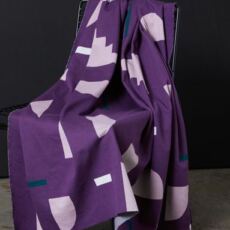 80cm Reststück: Organic Element Jacquard - Mind The MAKER - plum