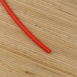 1m Schrumpfschlauch für Kordelenden - 6,4mm - rot