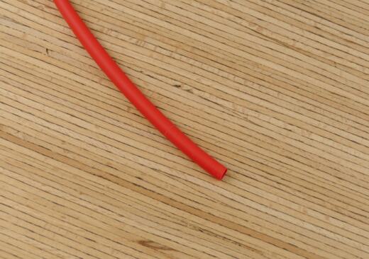 1m Schrumpfschlauch für Kordelenden - 6,4mm - rot