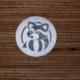 Ein Label zum Aufnähen - Waschbär reflektierend (3M™ Scotchlite™) – Bild 2