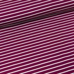 Biojersey - Tigerlilly - klassische Streifen berry/weiß – Bild 3