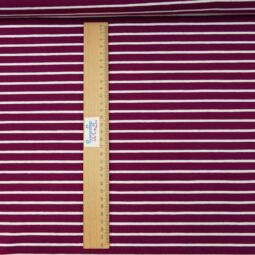 Biojersey - Tigerlilly - klassische Streifen berry/weiß – Bild 2