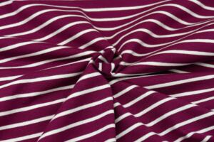 Biojersey - Tigerlilly - klassische Streifen berry/weiß