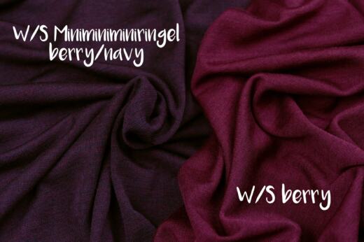 Wolle/Seide Biojersey - Miniminiminiringel berry/navy