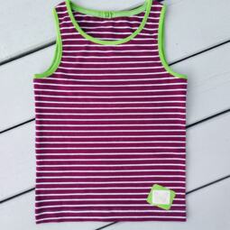 Biojersey - Tigerlilly - klassische Streifen berry/weiß – Bild 4