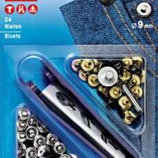 Prym 9mm Nieten (inkl. Werkzeug) - silber/alteisen (403 101)