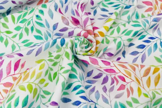 Bio Sommersweat - Tigerlilly - Rainbow Leaves