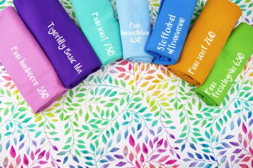 Bio Sommersweat - Tigerlilly - Rainbow Leaves