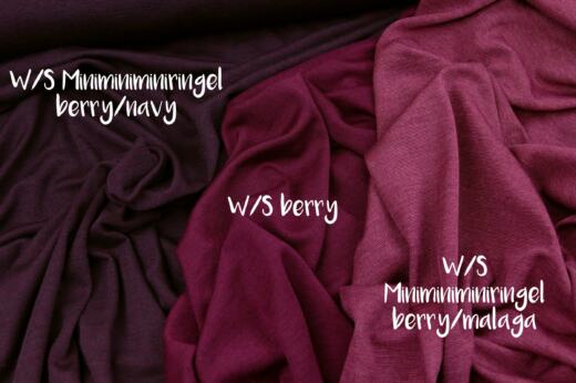 Wolle/Seide Biojersey - Miniminiminiringel berry/navy