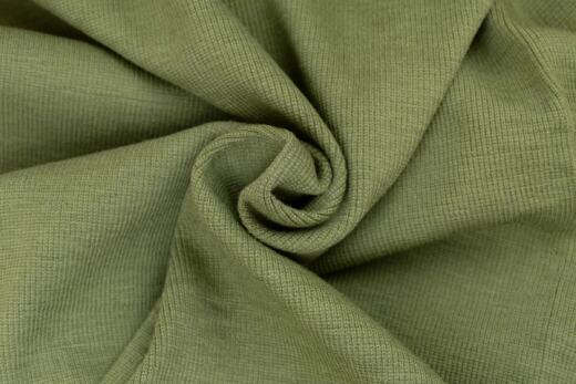 Bio Woll-Rippbündchen - khaki